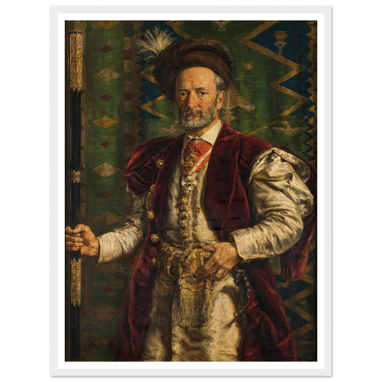 Portrait of Mikołaj Zyblikiewicz (1887) Art Print | Jan Matejko - Framed Poster - 30x40 cm / 12x16″ - Black frame