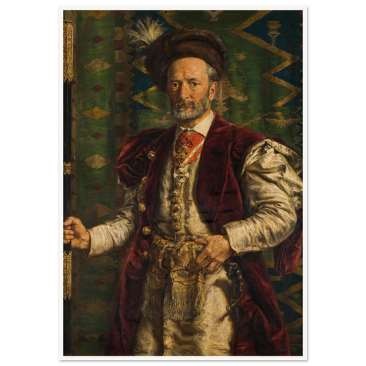 Portrait of Mikołaj Zyblikiewicz (1887) Art Print | Jan Matejko - Framed Poster - 30x40 cm / 12x16″ - Black frame