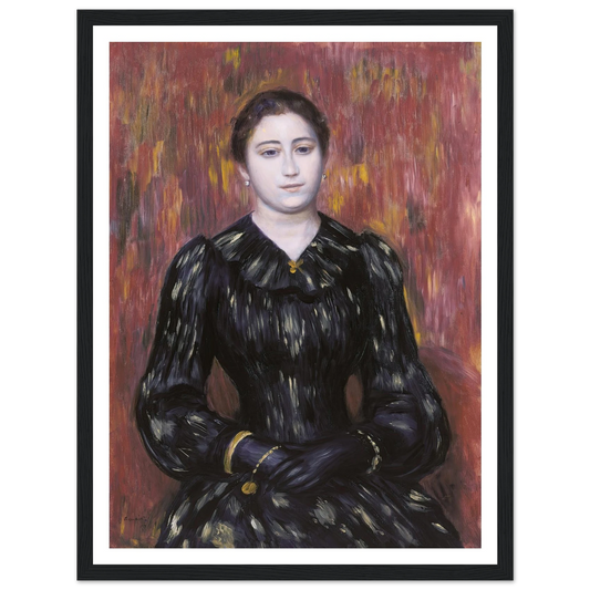 Portrait of Mme. Paulin Art Print | Pierre Auguste Renoir - Framed Poster - 30x40 cm / 12x16″ - Black frame