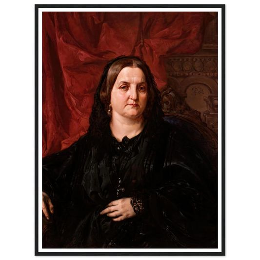 Portrait of PauIIna Giebułtowska (1862) Art Print | Jan Matejko - Framed Poster - 30x40 cm / 12x16″ - Black frame