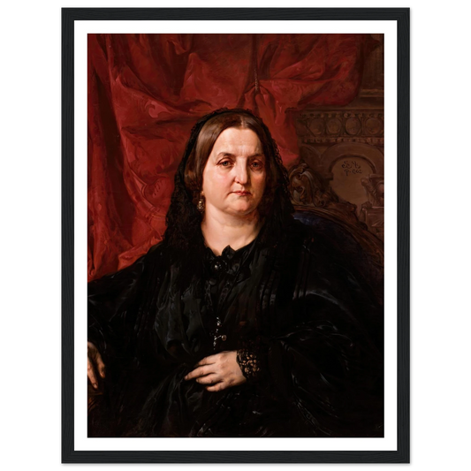 Portrait of PauIIna Giebułtowska (1862) Art Print | Jan Matejko - Framed Poster - 30x40 cm / 12x16″ - Black frame
