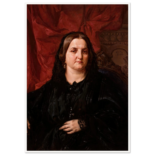 Portrait of PauIIna Giebułtowska (1862) Art Print | Jan Matejko - Framed Poster - 30x40 cm / 12x16″ - Black frame