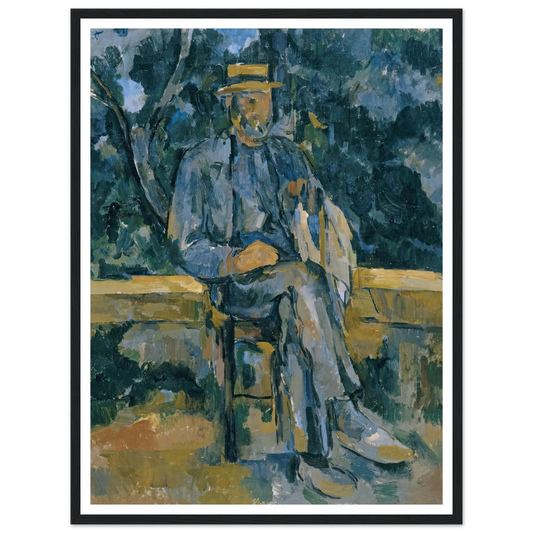 Portrait of Peasant (from 1905 until 1906) Art Print | Paul Cezanne - Framed Poster - 30x40 cm / 12x16″ - Black frame
