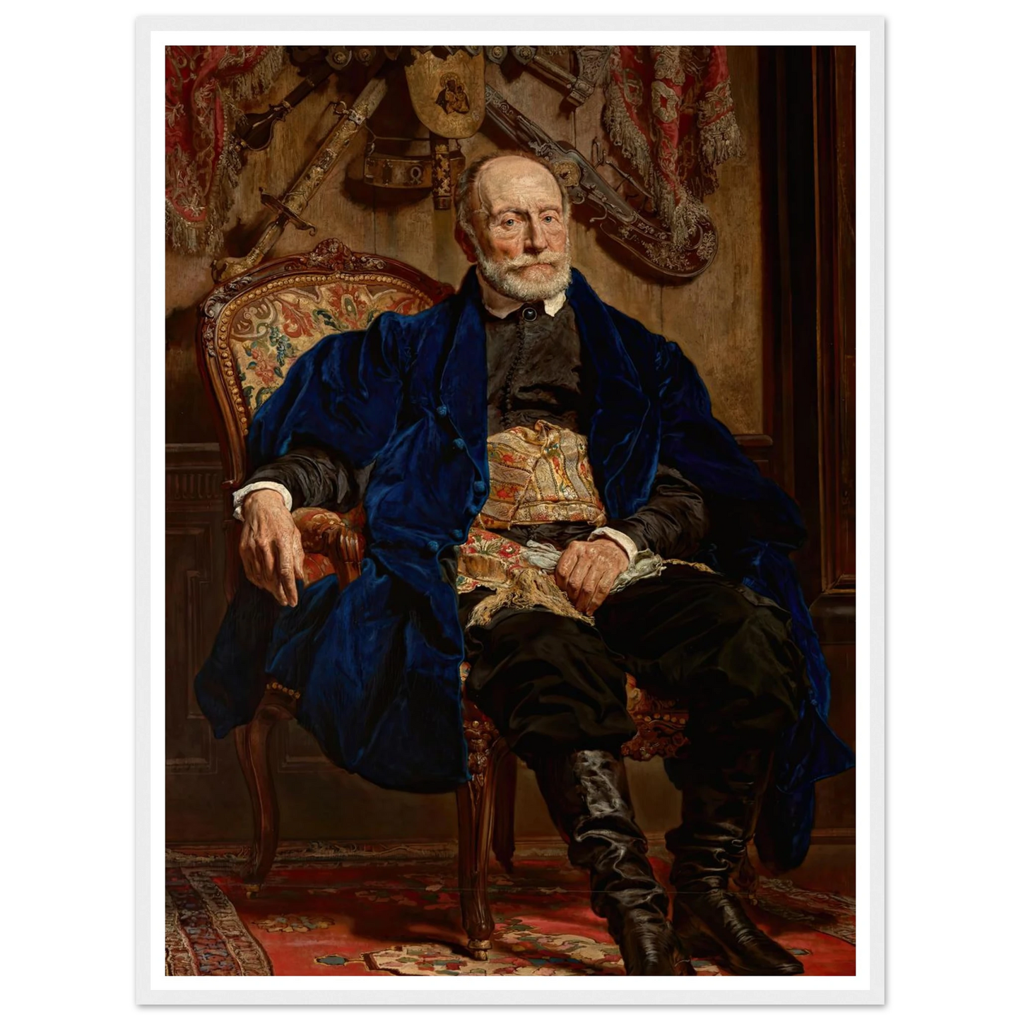 Portrait of Piotr Moszyński (1874) Art Print | Jan Matejko - Framed Poster - 30x40 cm / 12x16″ - Black frame