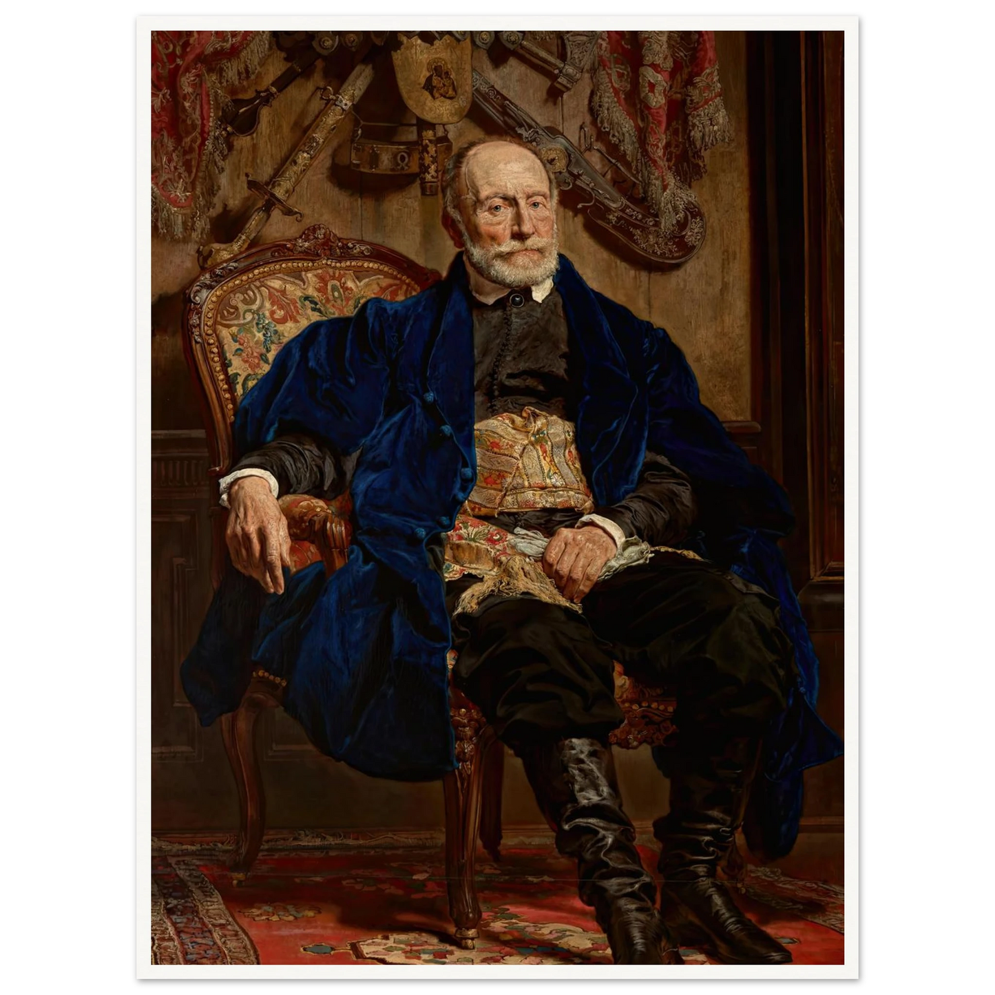 Portrait of Piotr Moszyński (1874) Art Print | Jan Matejko - Framed Poster - 30x40 cm / 12x16″ - Black frame