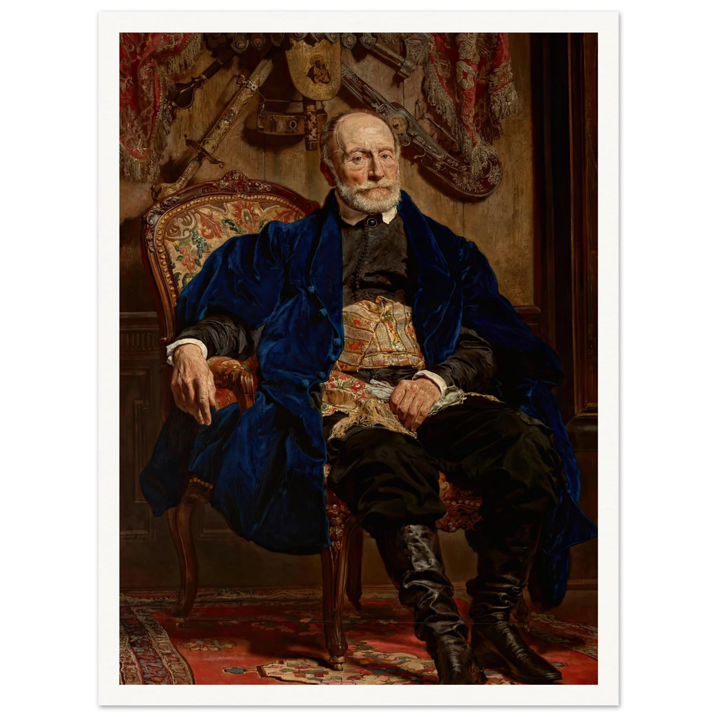 Portrait of Piotr Moszyński (1874) Art Print | Jan Matejko - Framed Poster - 30x40 cm / 12x16″ - Black frame