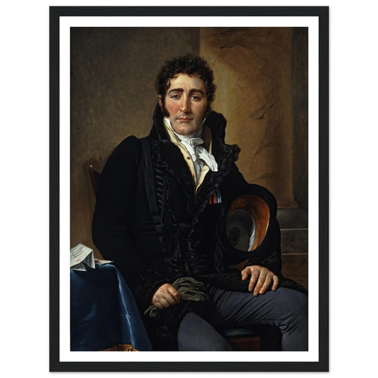 Portrait of the Comte de Turenne (1816) Art Print | Jacques Louis David - Framed Poster - 30x40 cm / 12x16″ - Black frame