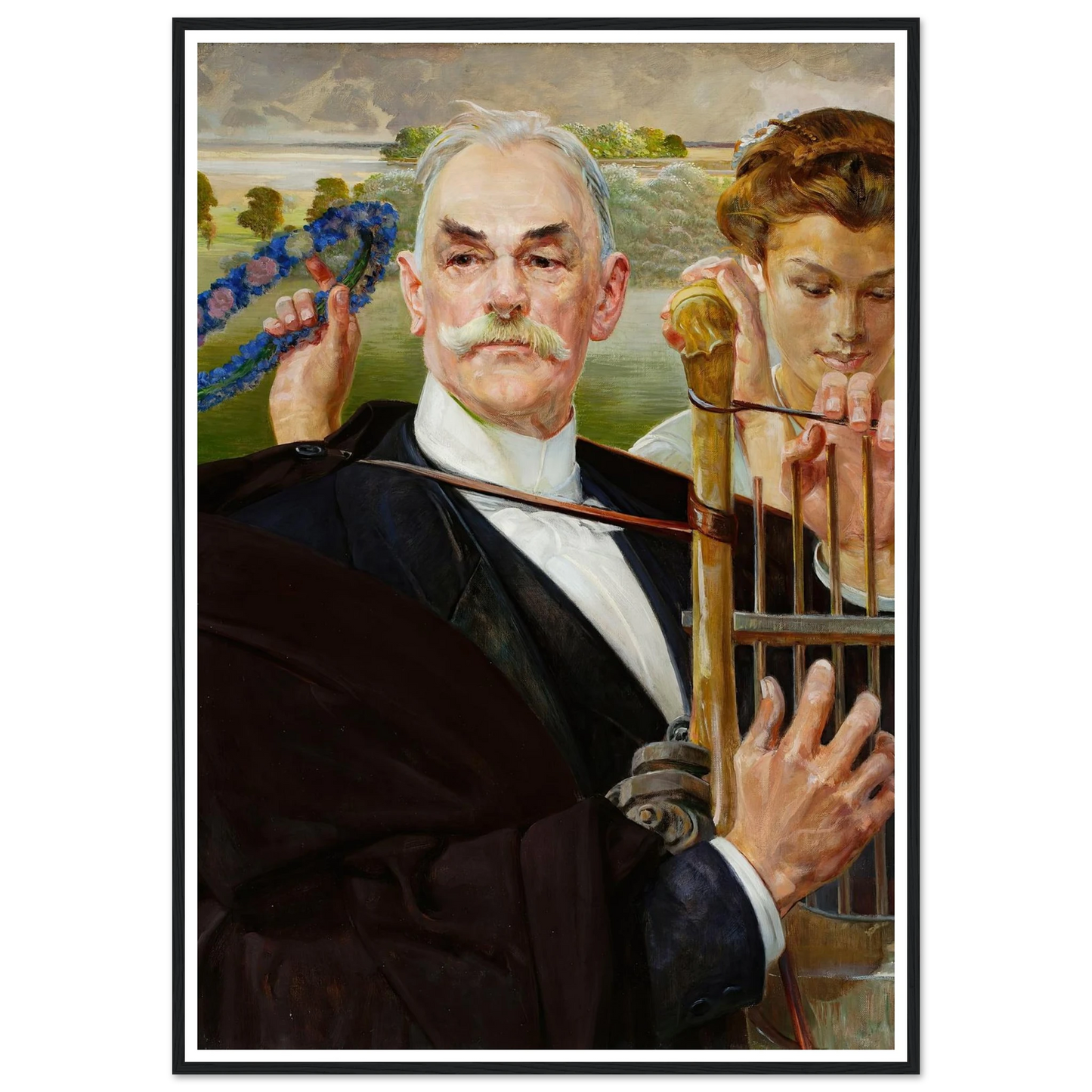 Portrait of Władysław Żeleński (1908) Art Print | Jacek Malczewski - Framed Poster - 30x40 cm / 12x16″ - Black frame