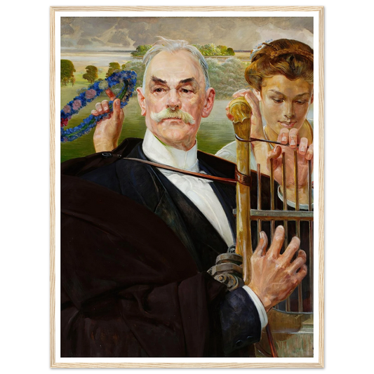 Portrait of Władysław Żeleński (1908) Art Print | Jacek Malczewski - Framed Poster - 30x40 cm / 12x16″ - Black frame