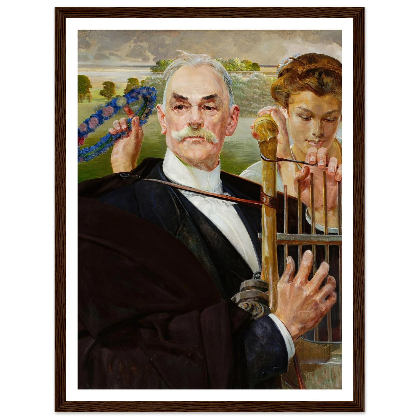 Portrait of Władysław Żeleński (1908) Art Print | Jacek Malczewski - Framed Poster - 30x40 cm / 12x16″ - Black frame