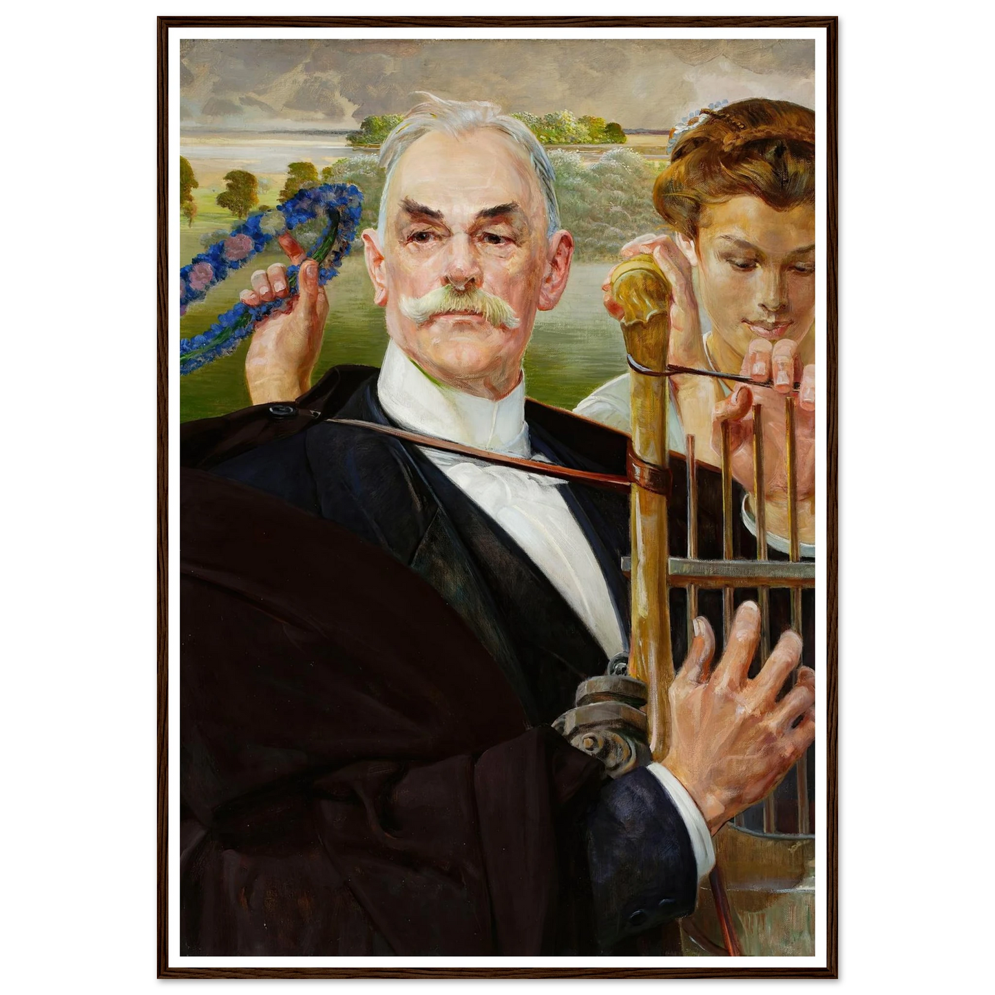Portrait of Władysław Żeleński (1908) Art Print | Jacek Malczewski - Framed Poster - 30x40 cm / 12x16″ - Black frame