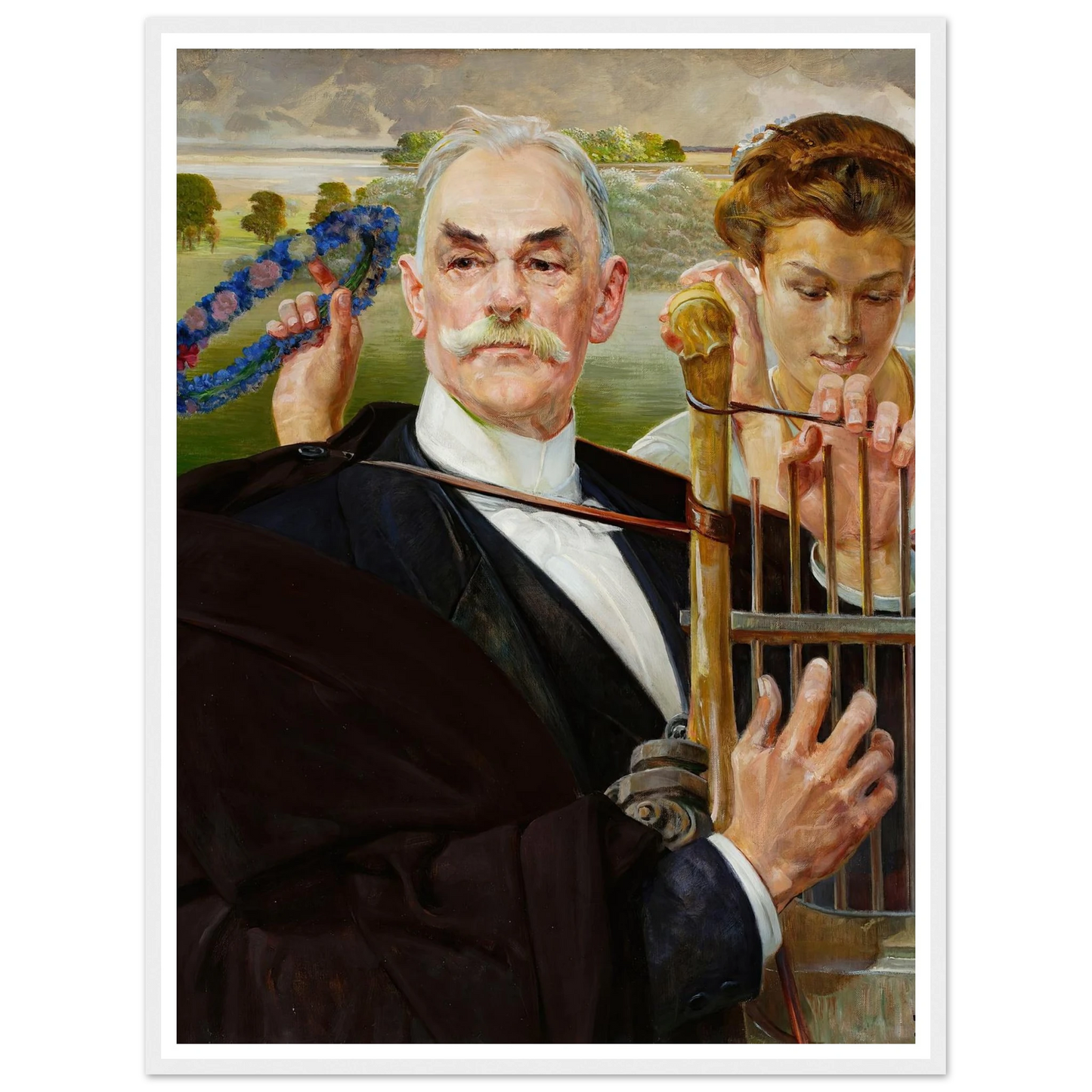 Portrait of Władysław Żeleński (1908) Art Print | Jacek Malczewski - Framed Poster - 30x40 cm / 12x16″ - Black frame