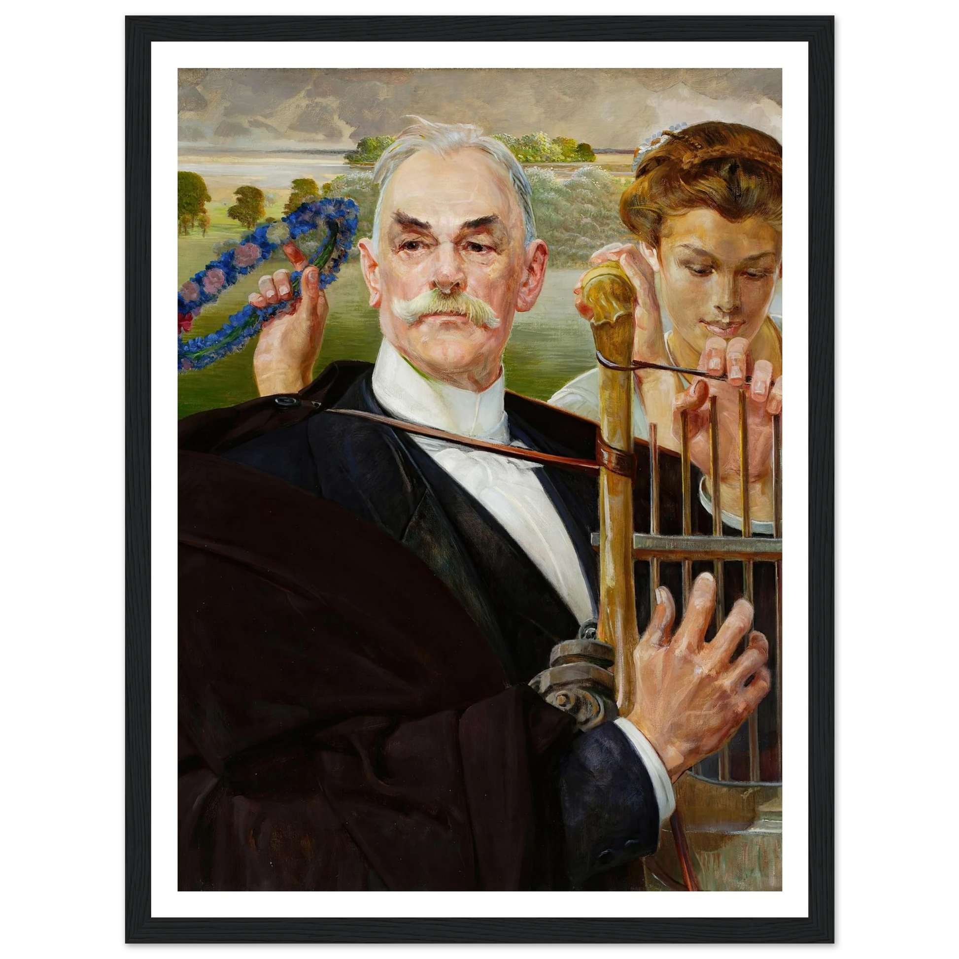 Portrait of Władysław Żeleński (1908) Art Print | Jacek Malczewski - Framed Poster - 30x40 cm / 12x16″ - Black frame