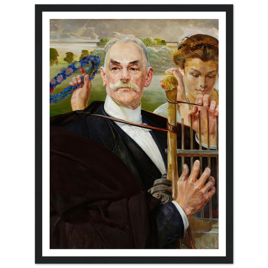 Portrait of Władysław Żeleński (1908) Art Print | Jacek Malczewski - Framed Poster - 30x40 cm / 12x16″ - Black frame