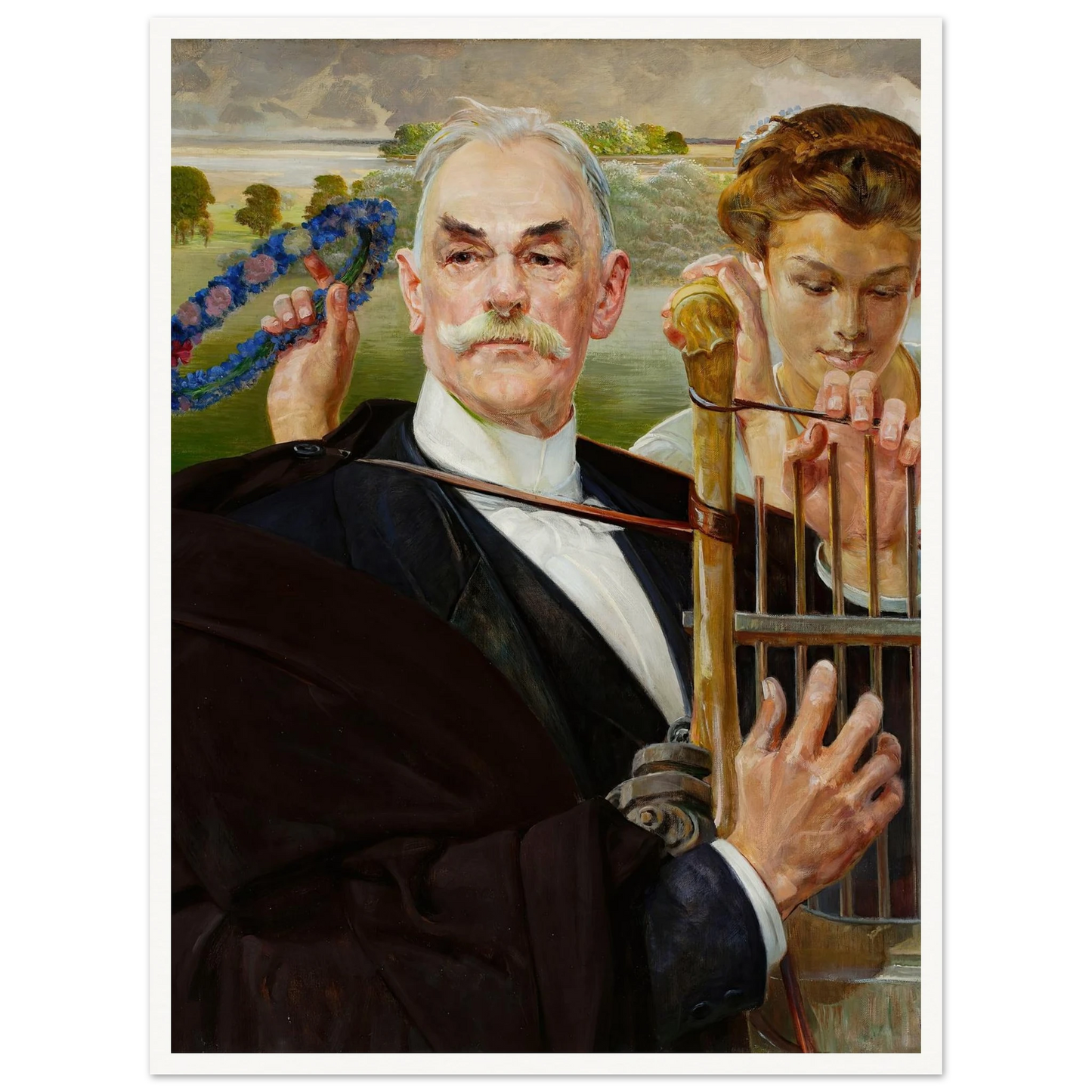 Portrait of Władysław Żeleński (1908) Art Print | Jacek Malczewski - Framed Poster - 30x40 cm / 12x16″ - Black frame