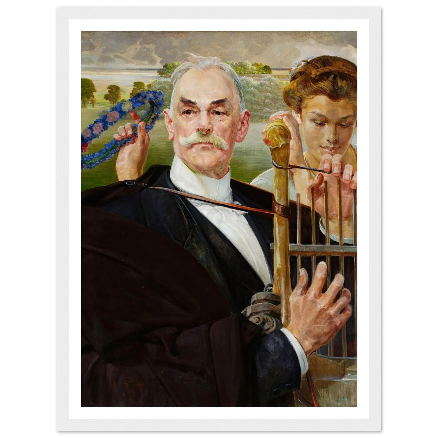 Portrait of Władysław Żeleński (1908) Art Print | Jacek Malczewski - Framed Poster - 30x40 cm / 12x16″ - Black frame
