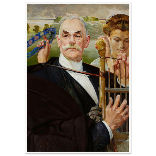 Portrait of Władysław Żeleński (1908) Art Print | Jacek Malczewski - Framed Poster - 30x40 cm / 12x16″ - Black frame