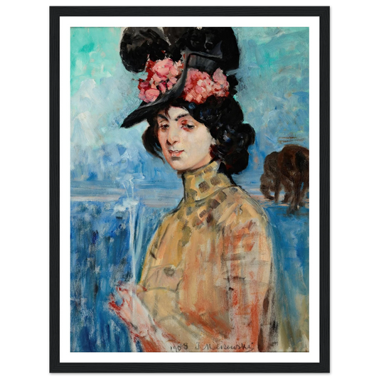 Portrait of Zofia Atteslander (1908) Art Print | Jacek Malczewski - Framed Poster - 30x40 cm / 12x16″ - Black frame