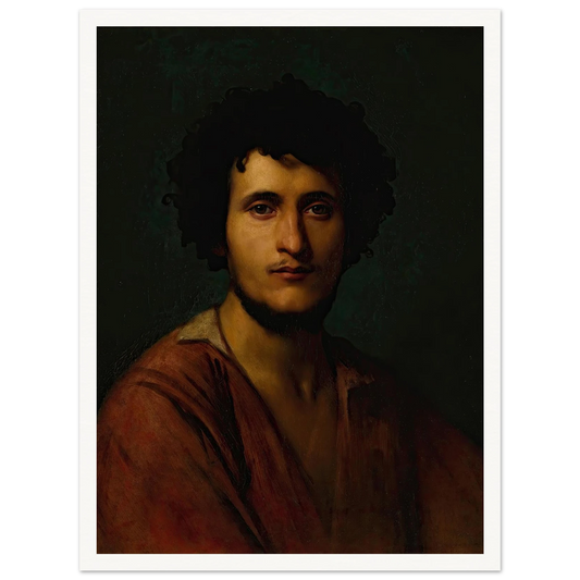 Portrait Study Of Giacomo Orlandi Di Subiaco Art Print | Jean Leon Gerome - Framed Poster - 30x40 cm / 12x16″ - Black frame