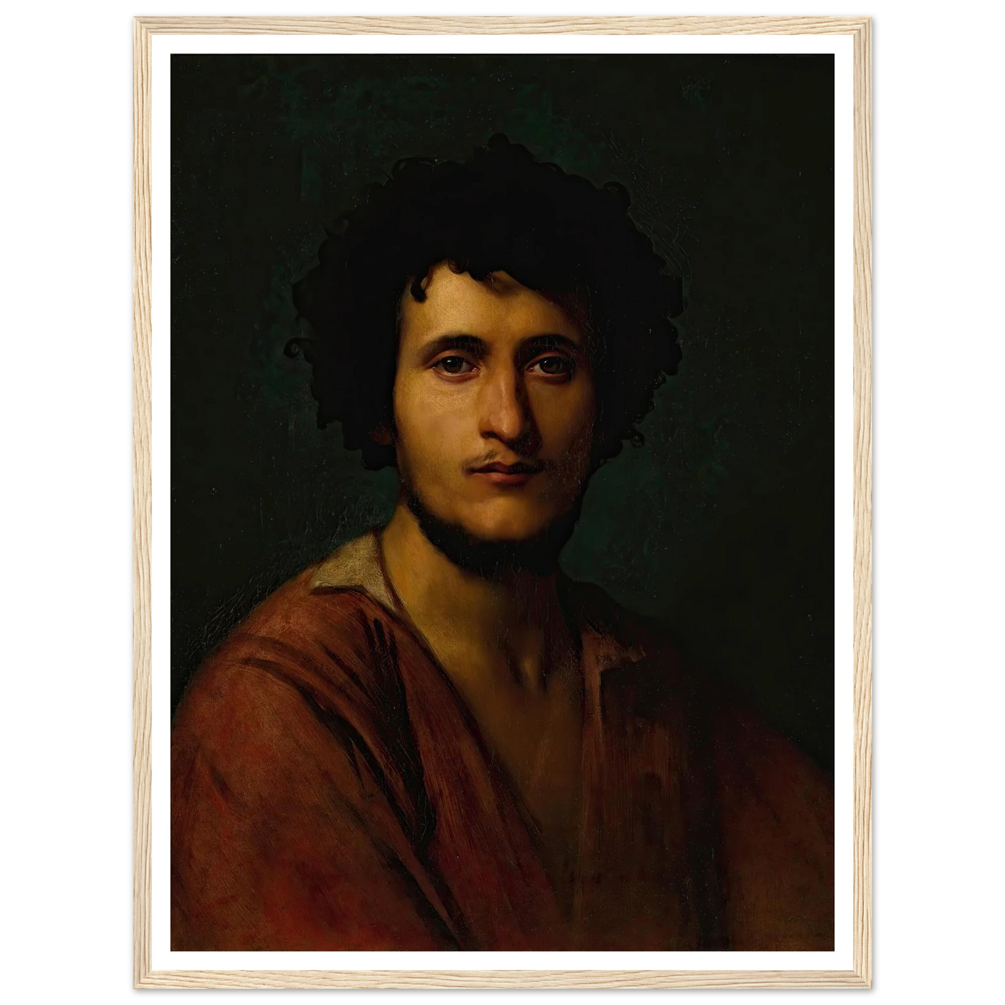 Portrait Study Of Giacomo Orlandi Di Subiaco Art Print | Jean Leon Gerome - Framed Poster - 30x40 cm / 12x16″ - Black frame