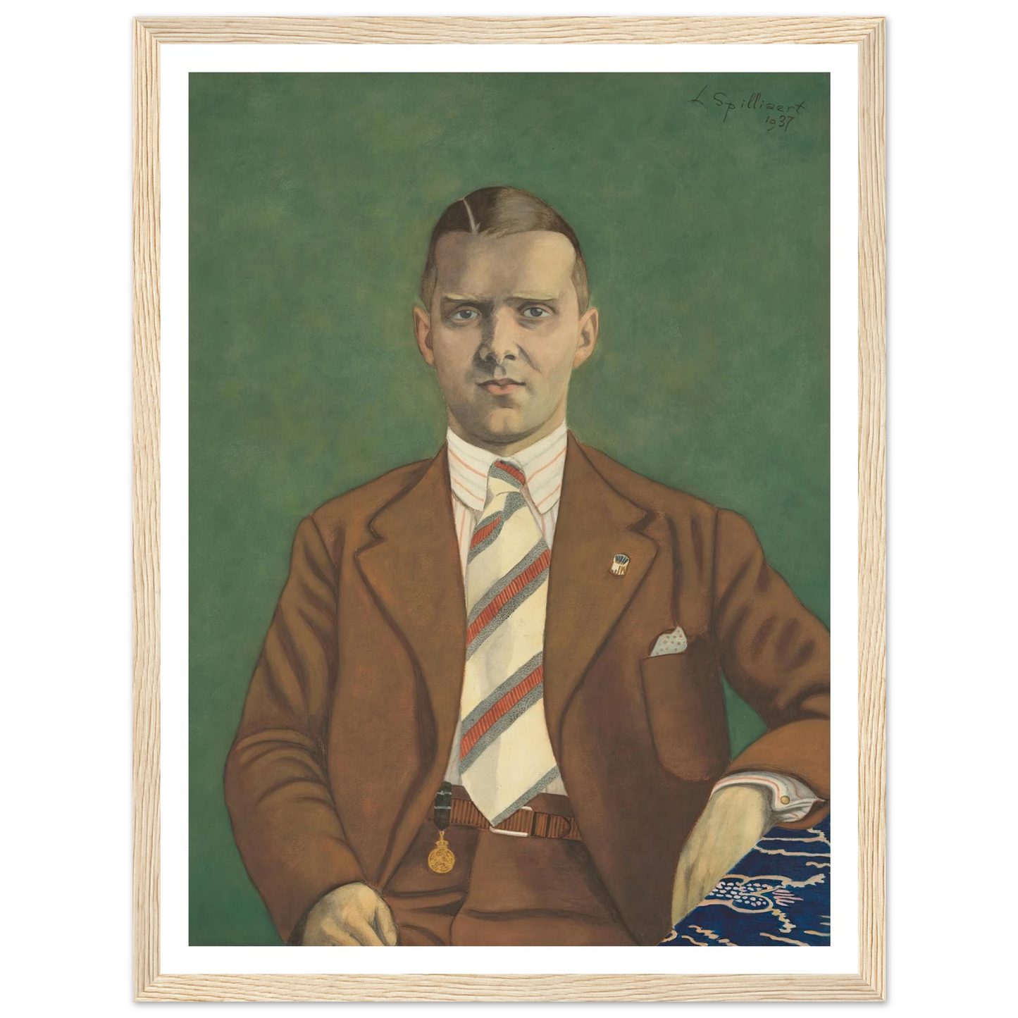 Portret van Adolphe Van Glabbeke (1937) Art Print | Leon Spilliaert - Framed Poster - 30x40 cm / 12x16″ - Black frame