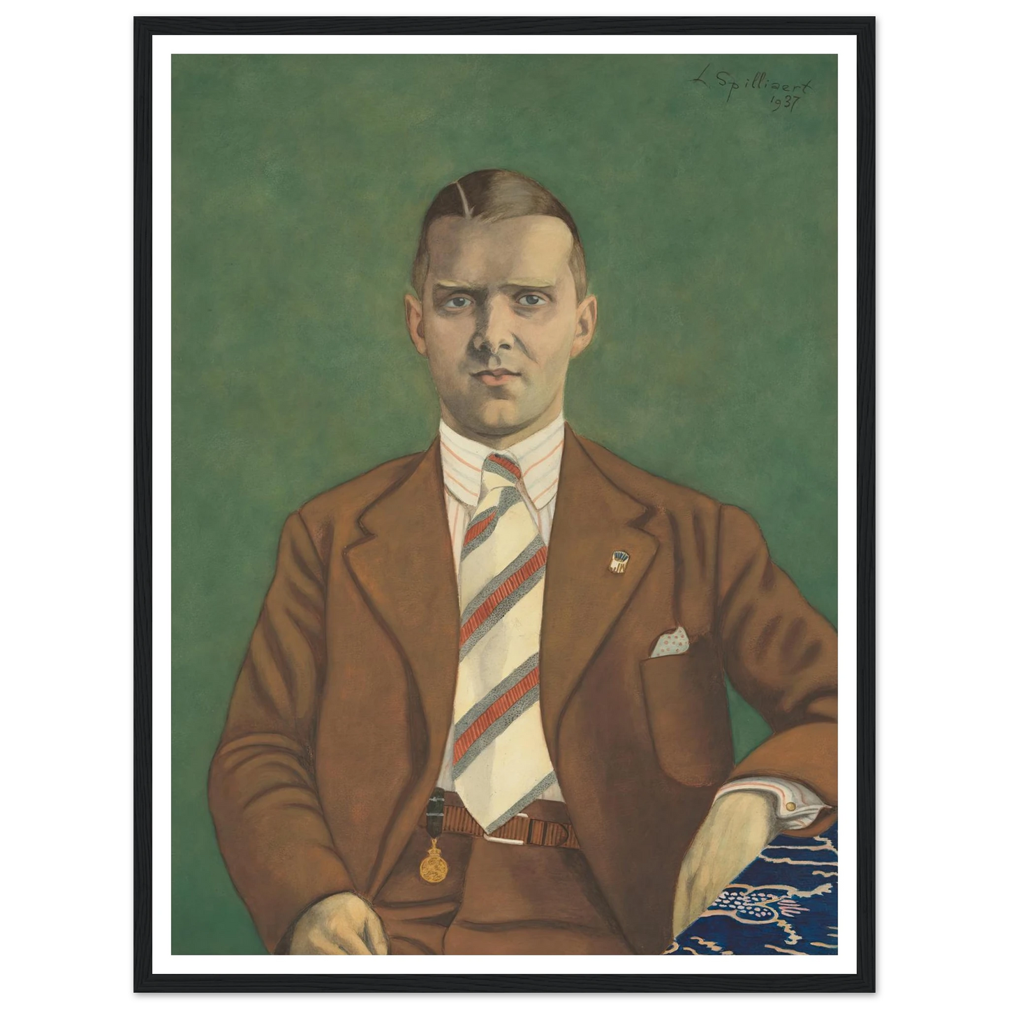 Portret van Adolphe Van Glabbeke (1937) Art Print | Leon Spilliaert - Framed Poster - 30x40 cm / 12x16″ - Black frame