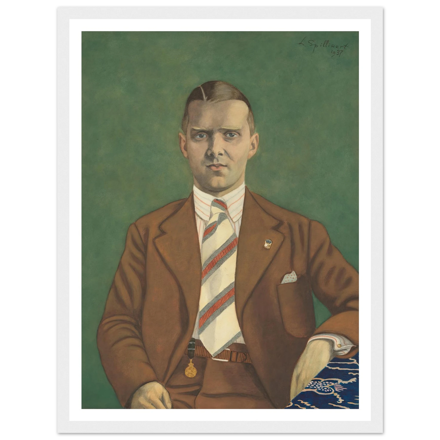 Portret van Adolphe Van Glabbeke (1937) Art Print | Leon Spilliaert - Framed Poster - 30x40 cm / 12x16″ - Black frame