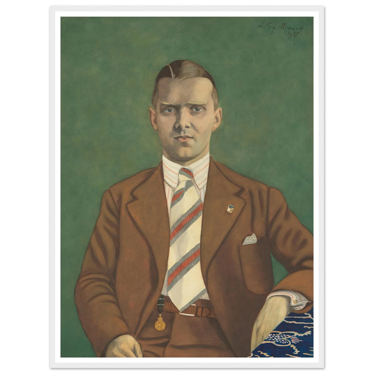 Portret van Adolphe Van Glabbeke (1937) Art Print | Leon Spilliaert - Framed Poster - 30x40 cm / 12x16″ - Black frame