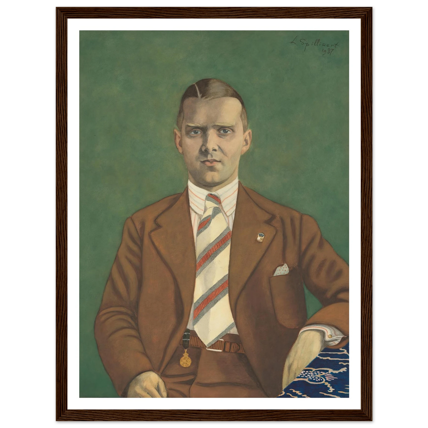 Portret van Adolphe Van Glabbeke (1937) Art Print | Leon Spilliaert - Framed Poster - 30x40 cm / 12x16″ - Black frame