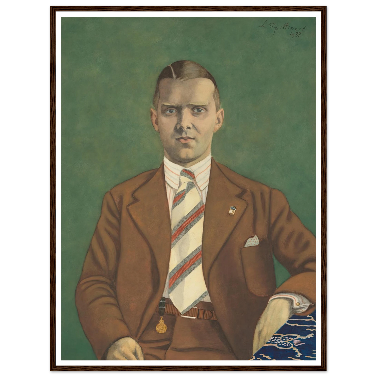 Portret van Adolphe Van Glabbeke (1937) Art Print | Leon Spilliaert - Framed Poster - 30x40 cm / 12x16″ - Black frame