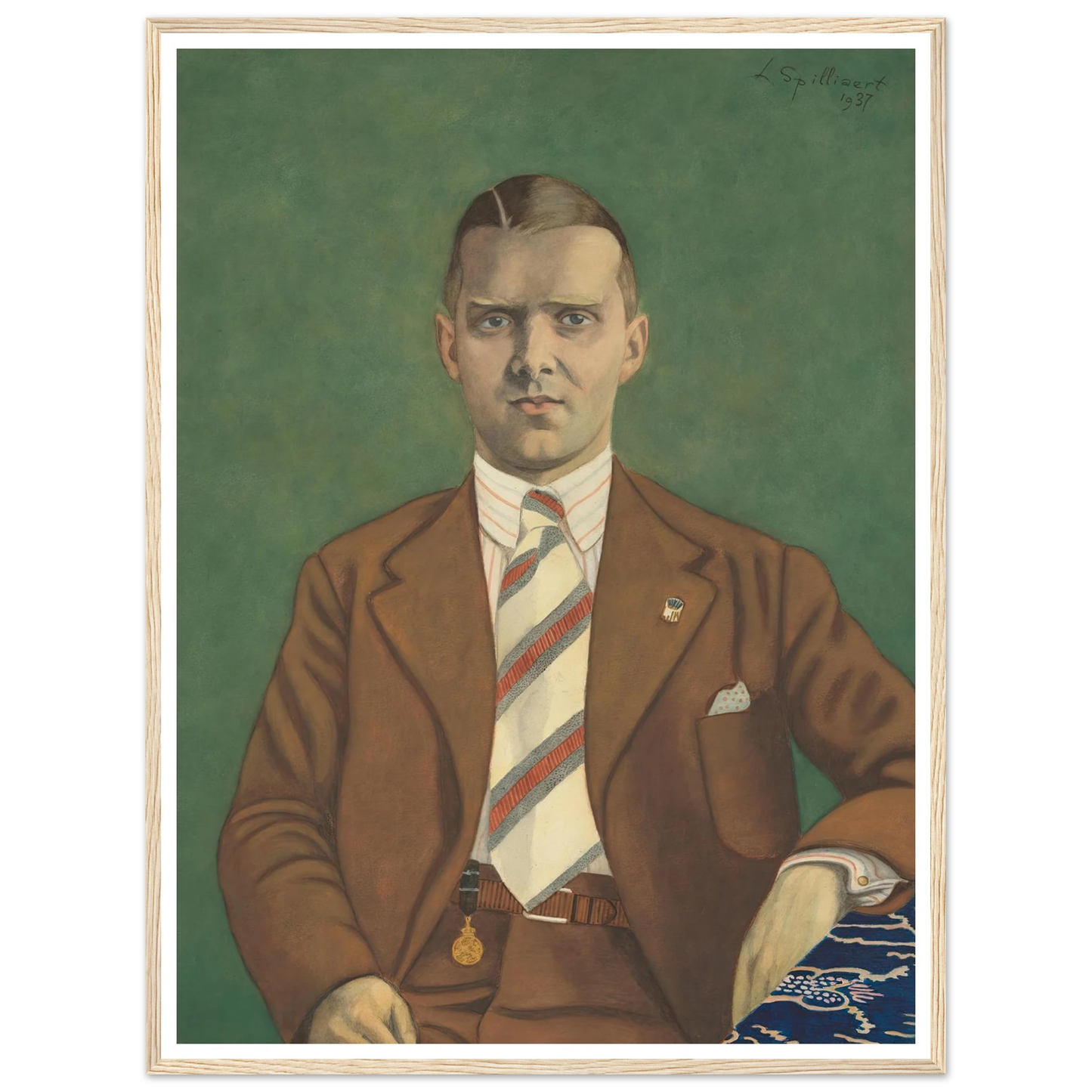 Portret van Adolphe Van Glabbeke (1937) Art Print | Leon Spilliaert - Framed Poster - 30x40 cm / 12x16″ - Black frame