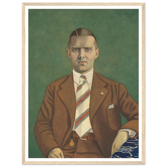 Portret van Adolphe Van Glabbeke (1937) Art Print | Leon Spilliaert - Framed Poster - 30x40 cm / 12x16″ - Black frame