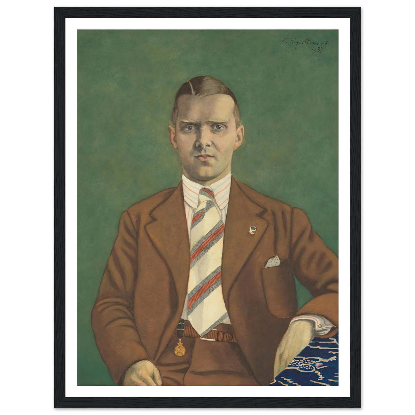 Portret van Adolphe Van Glabbeke (1937) Art Print | Leon Spilliaert - Framed Poster - 30x40 cm / 12x16″ - Black frame