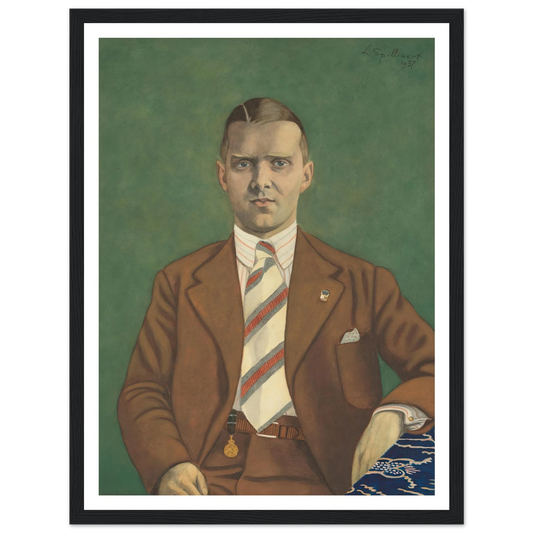 Portret van Adolphe Van Glabbeke (1937) Art Print | Leon Spilliaert - Framed Poster - 30x40 cm / 12x16″ - Black frame