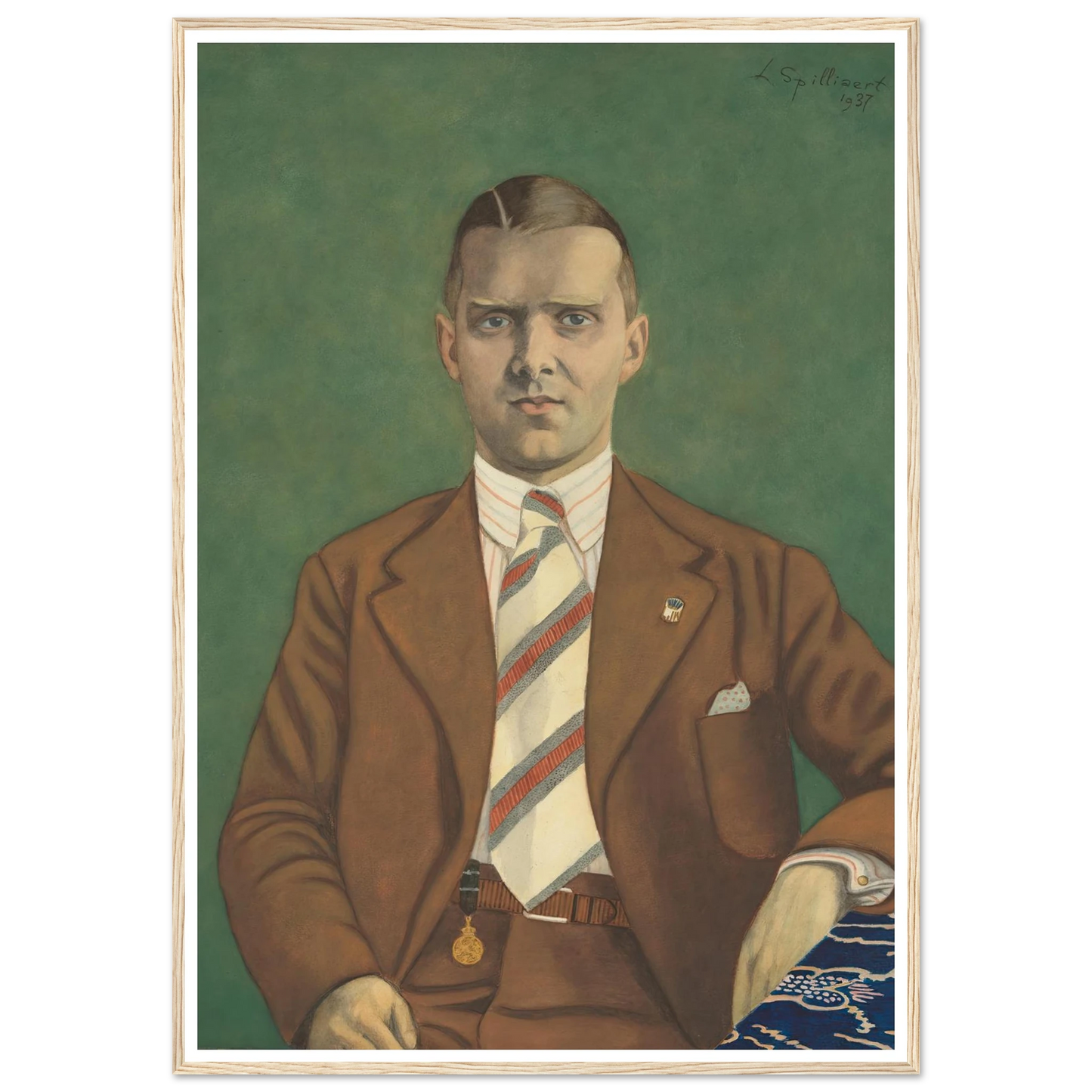 Portret van Adolphe Van Glabbeke (1937) Art Print | Leon Spilliaert - Framed Poster - 30x40 cm / 12x16″ - Black frame