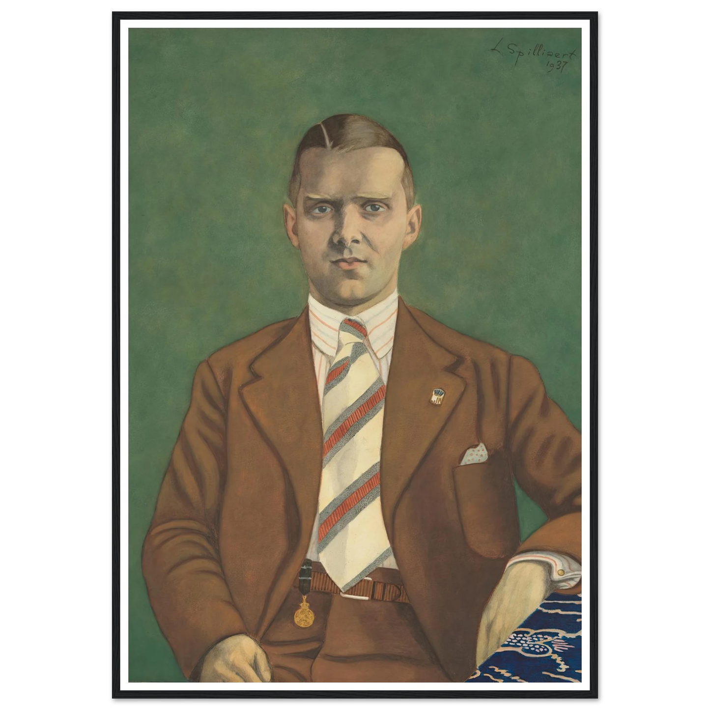 Portret van Adolphe Van Glabbeke (1937) Art Print | Leon Spilliaert - Framed Poster - 30x40 cm / 12x16″ - Black frame