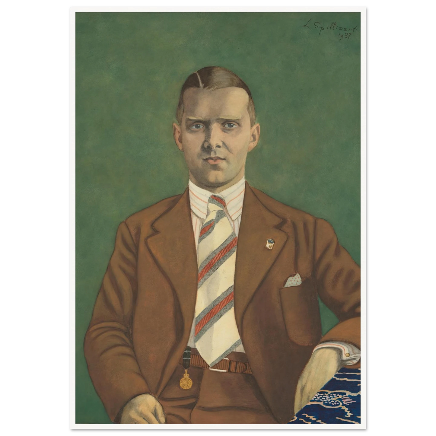 Portret van Adolphe Van Glabbeke (1937) Art Print | Leon Spilliaert - Framed Poster - 30x40 cm / 12x16″ - Black frame