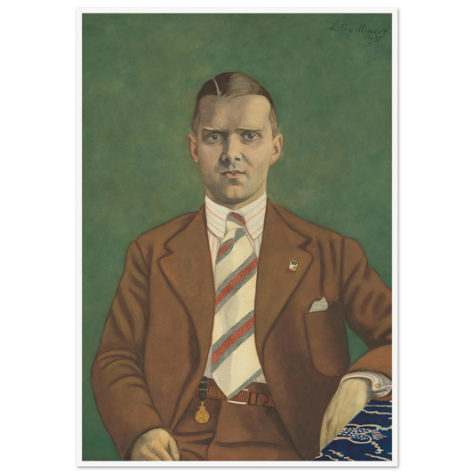 Portret van Adolphe Van Glabbeke (1937) Art Print | Leon Spilliaert - Framed Poster - 30x40 cm / 12x16″ - Black frame