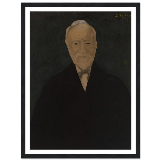 Portret van Andrew Carnegie (1913) Art Print | Leon Spilliaert - Framed Poster - 30x40 cm / 12x16″ - Black frame