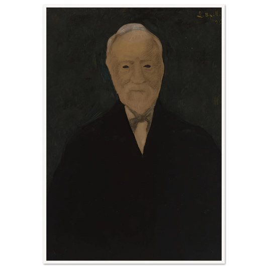 Portret van Andrew Carnegie (1913) Art Print | Leon Spilliaert - Framed Poster - 30x40 cm / 12x16″ - Black frame