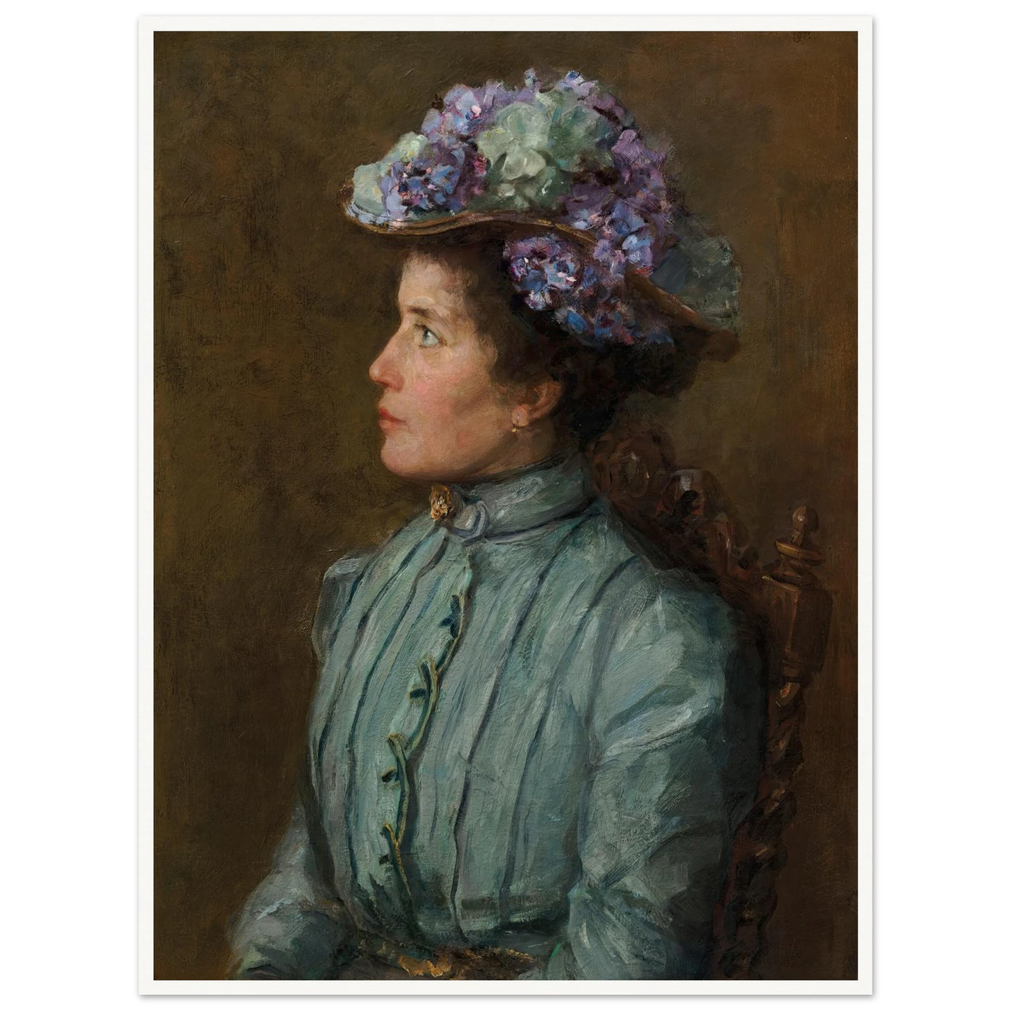 Portret van Elisabeth Sophia Maria (Betsy) Cavalini (1901) Art Print | Piet Mondrian - Framed Poster - 30x40 cm / 12x16″ - Black frame