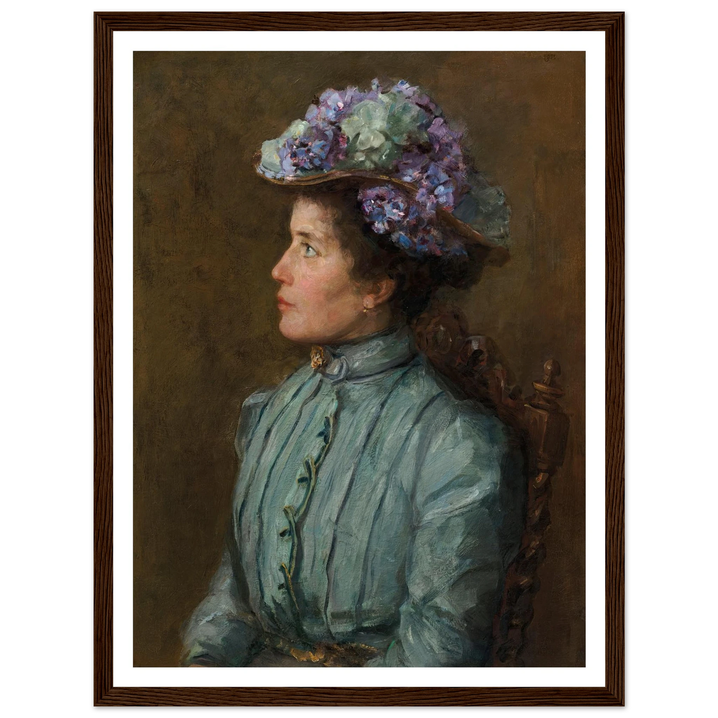 Portret van Elisabeth Sophia Maria (Betsy) Cavalini (1901) Art Print | Piet Mondrian - Framed Poster - 30x40 cm / 12x16″ - Black frame