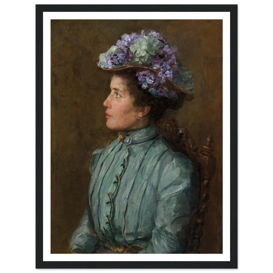 Portret van Elisabeth Sophia Maria (Betsy) Cavalini (1901) Art Print | Piet Mondrian - Framed Poster - 30x40 cm / 12x16″ - Black frame