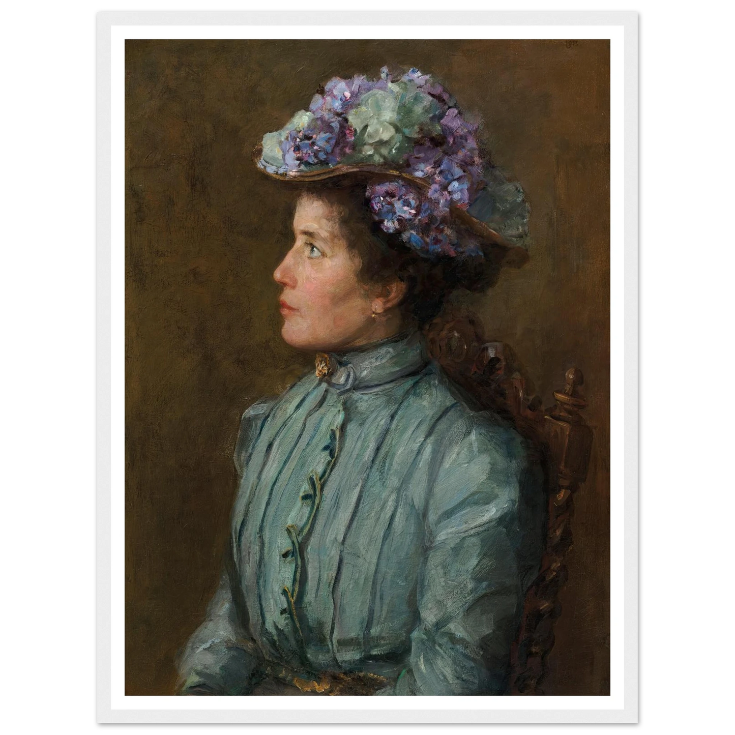 Portret van Elisabeth Sophia Maria (Betsy) Cavalini (1901) Art Print | Piet Mondrian - Framed Poster - 30x40 cm / 12x16″ - Black frame