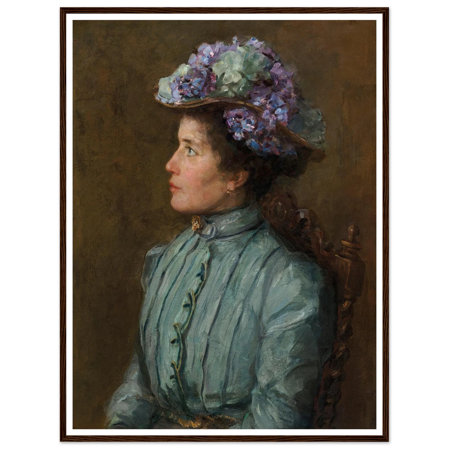 Portret van Elisabeth Sophia Maria (Betsy) Cavalini (1901) Art Print | Piet Mondrian - Framed Poster - 30x40 cm / 12x16″ - Black frame