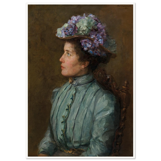 Portret van Elisabeth Sophia Maria (Betsy) Cavalini (1901) Art Print | Piet Mondrian - Framed Poster - 30x40 cm / 12x16″ - Black frame