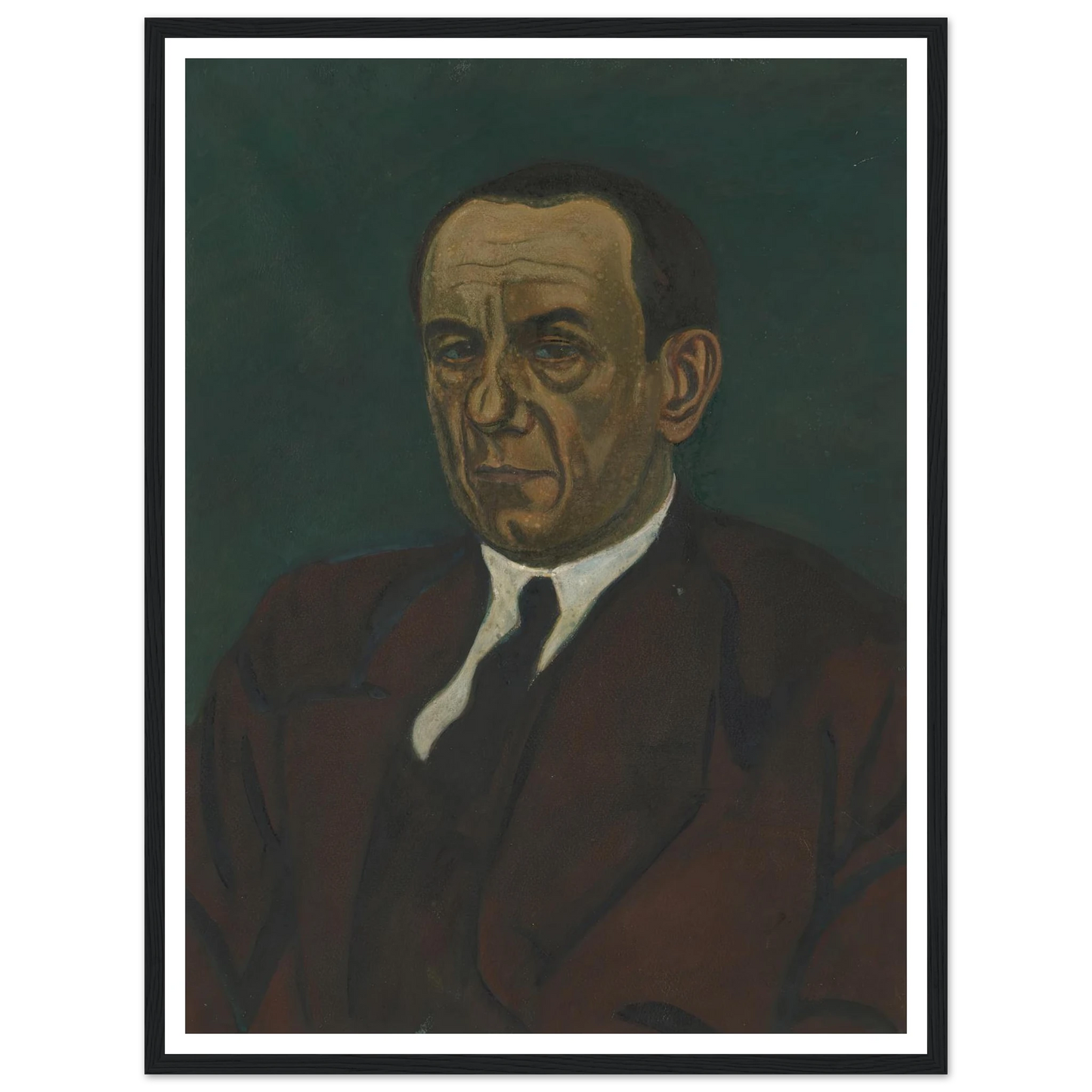 Portret van Henri Vandeputte (1921) Art Print | Leon Spilliaert - Framed Poster - 30x40 cm / 12x16″ - Black frame