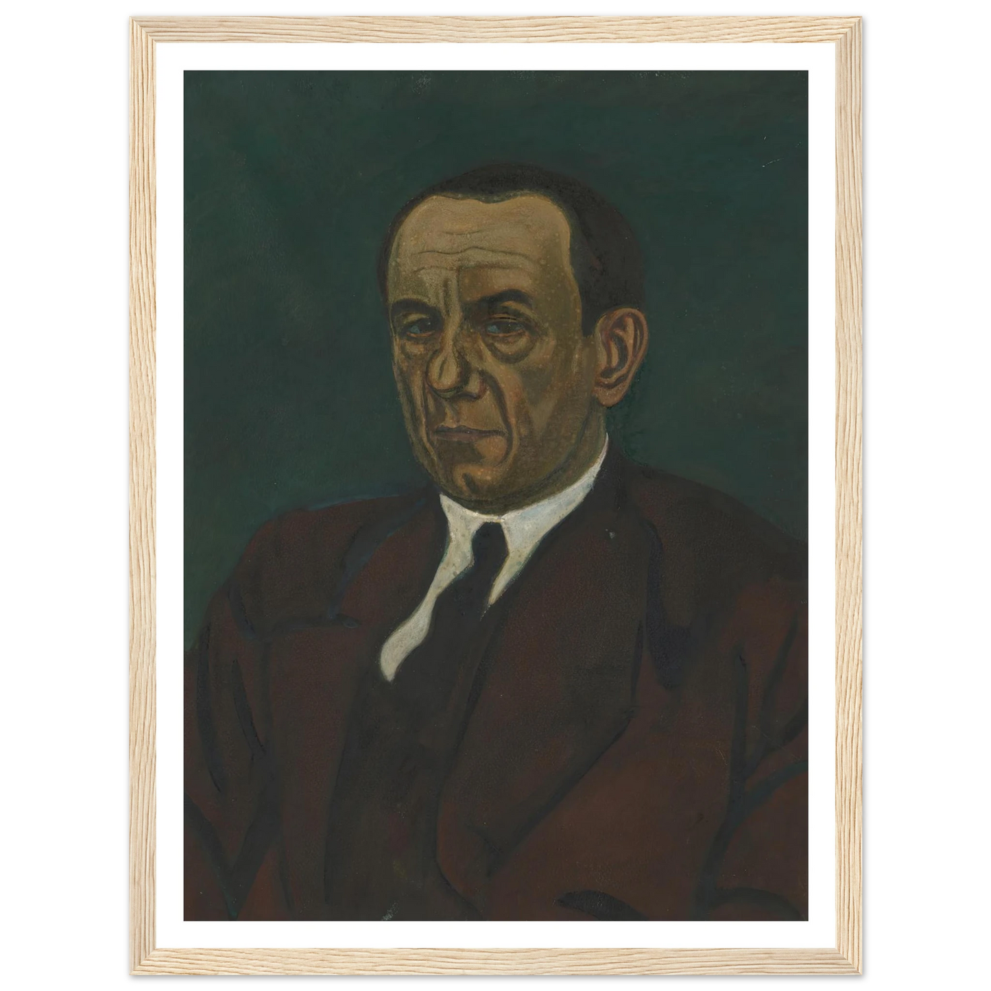Portret van Henri Vandeputte (1921) Art Print | Leon Spilliaert - Framed Poster - 30x40 cm / 12x16″ - Black frame