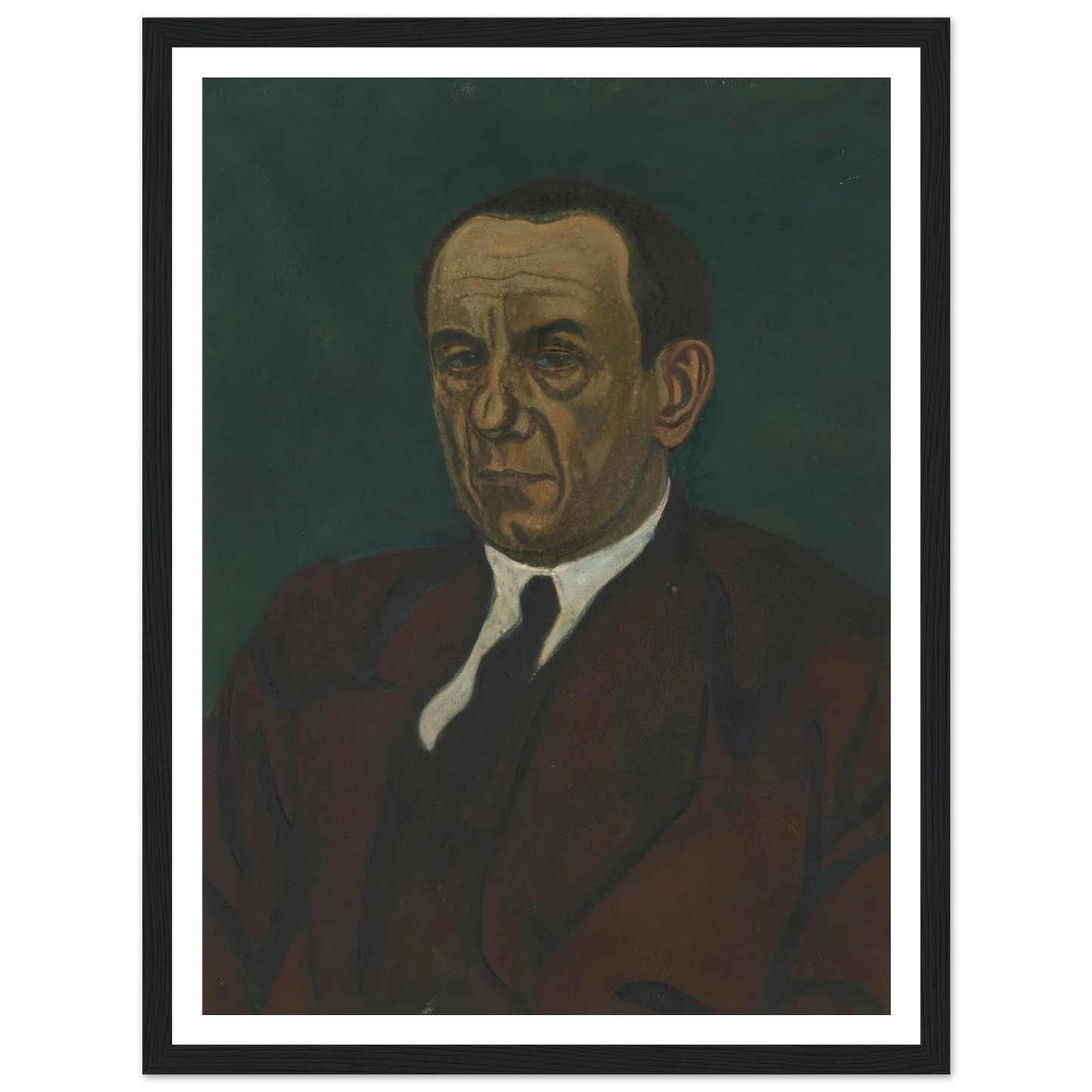 Portret van Henri Vandeputte (1921) Art Print | Leon Spilliaert - Framed Poster - 30x40 cm / 12x16″ - Black frame