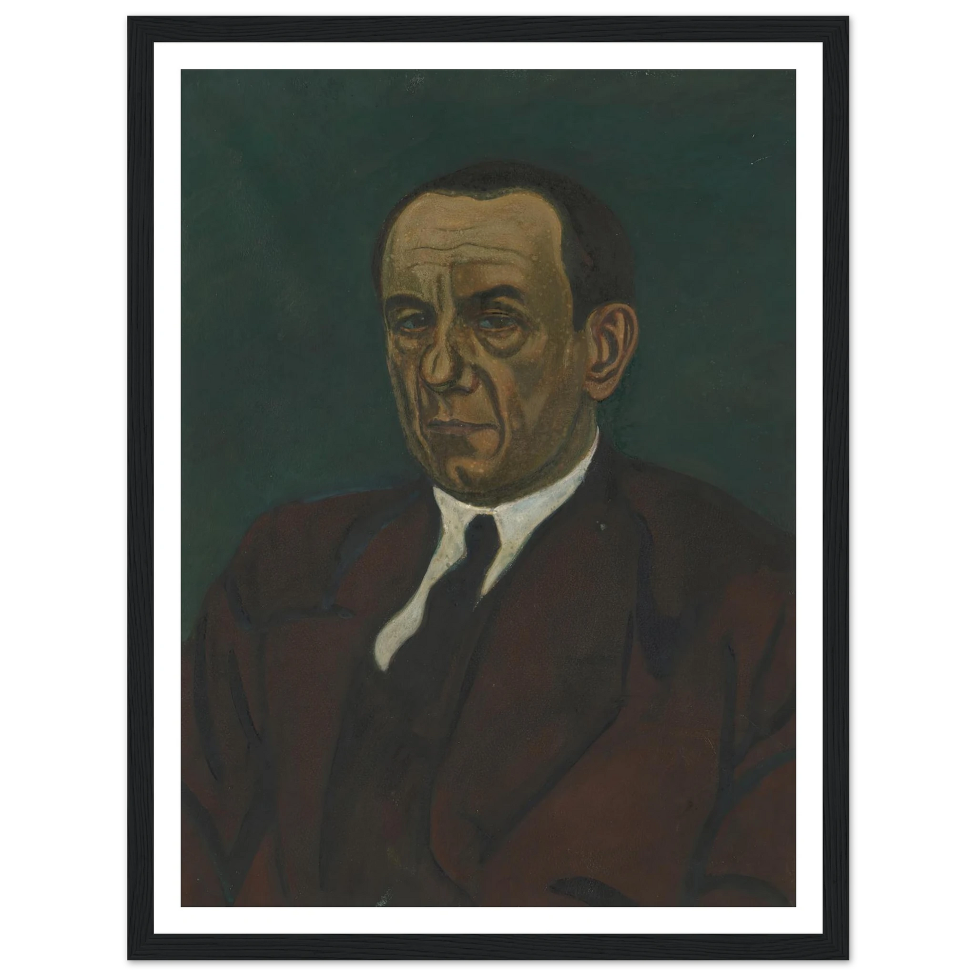 Portret van Henri Vandeputte (1921) Art Print | Leon Spilliaert - Framed Poster - 30x40 cm / 12x16″ - Black frame
